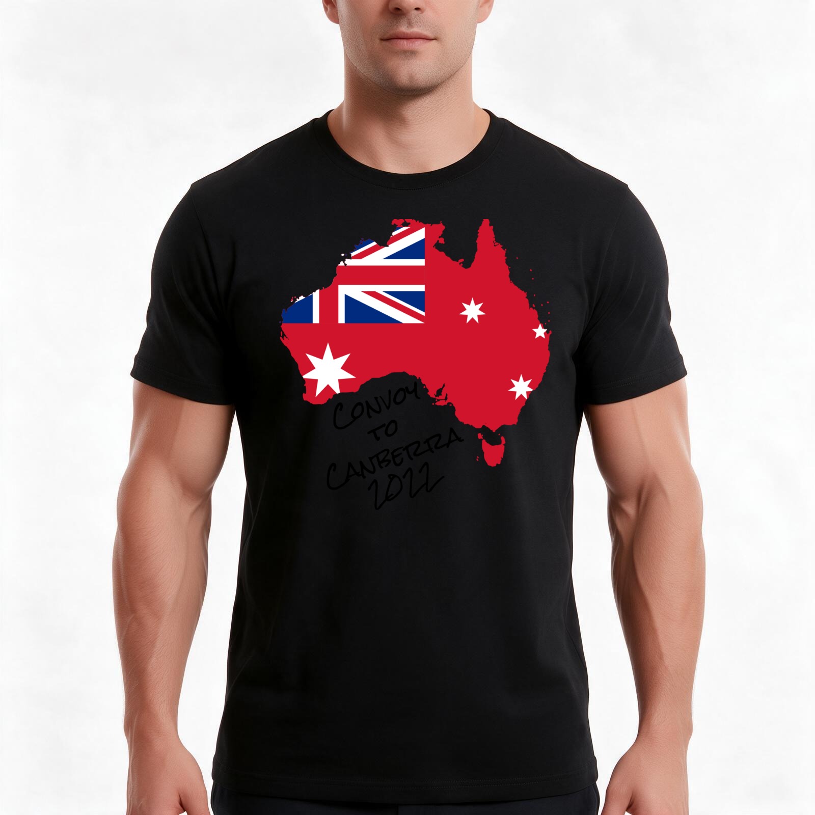 Canberra Vintage & Collectible Centre Reviews - Футболка «Конвой в Канберру 2022» (чёрный