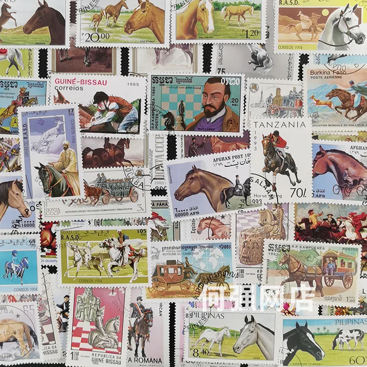 100 различных конских марок, н – обзор и цена Collectible Vintage Postage Stamps